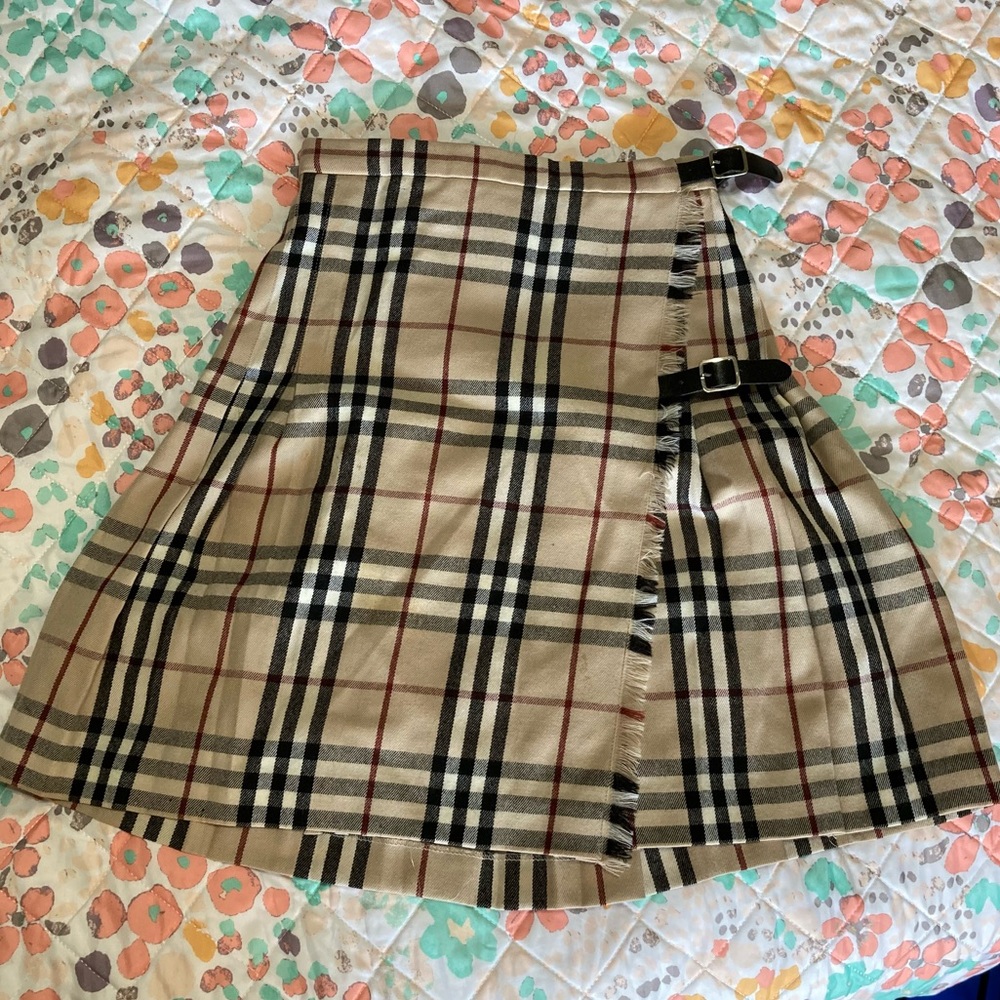 Burberry Nova Check Wool Girl’s Skirt